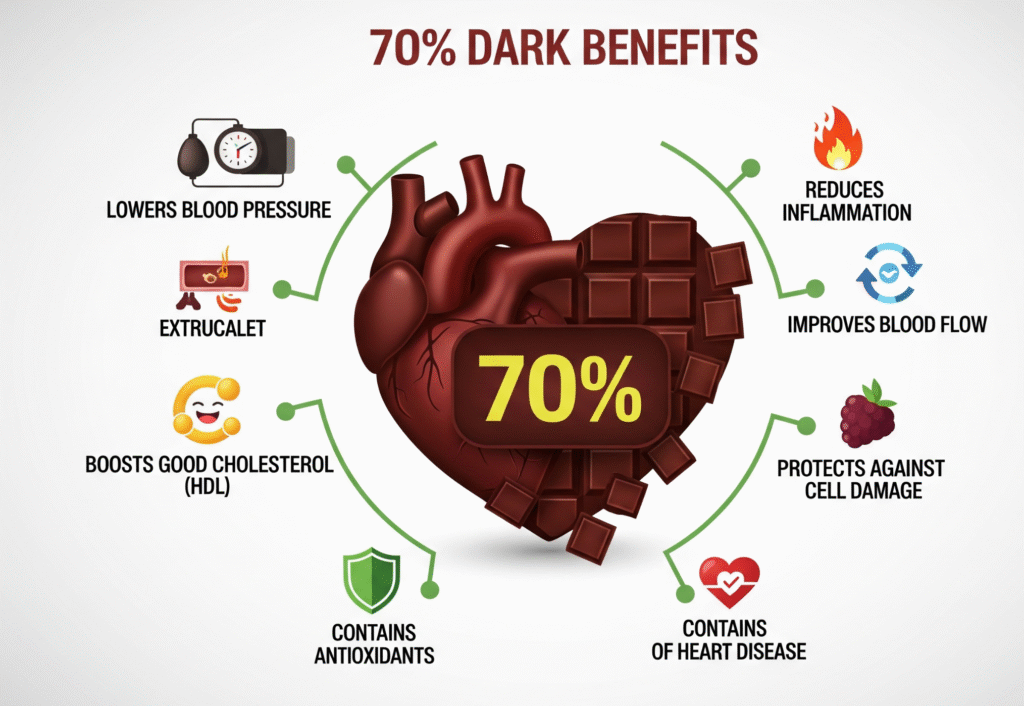 dark chocolate good for heart